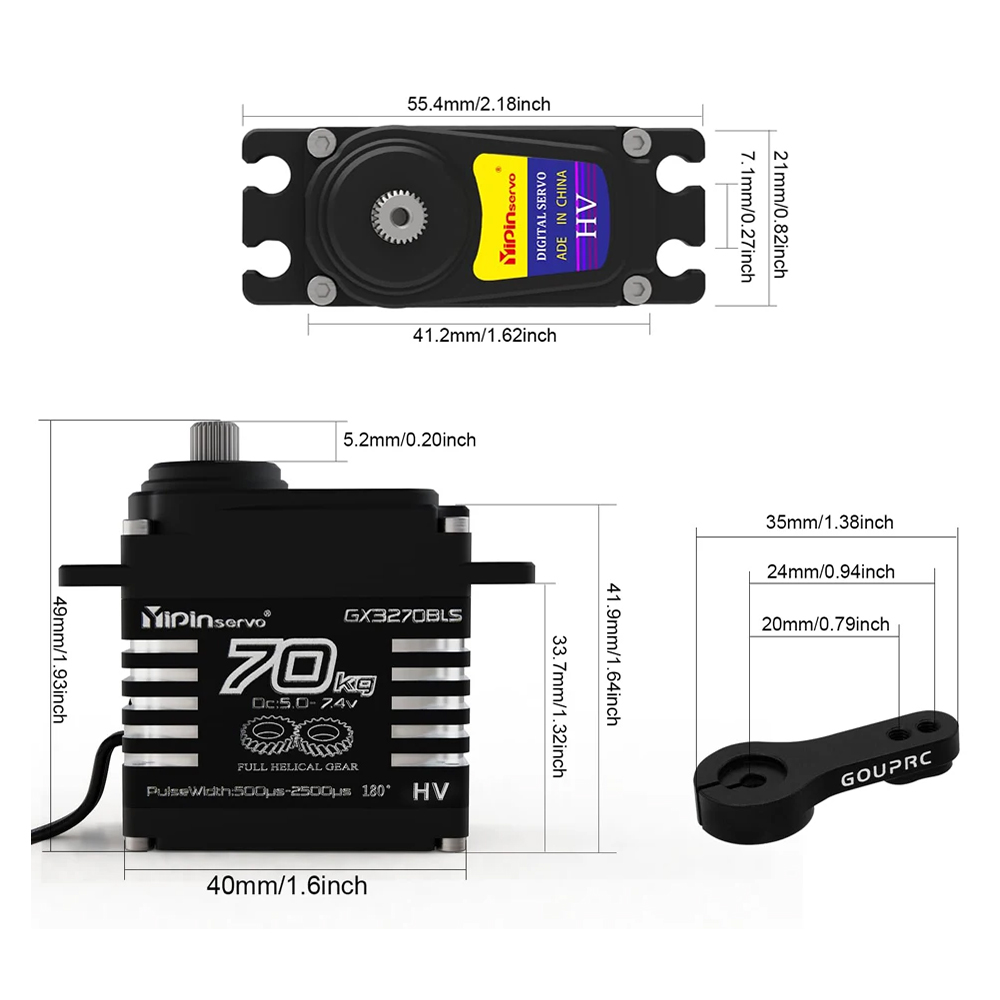 1/2PCS 70KG Large Torque Brush - Rc Hobby Tools ulasan dan harga