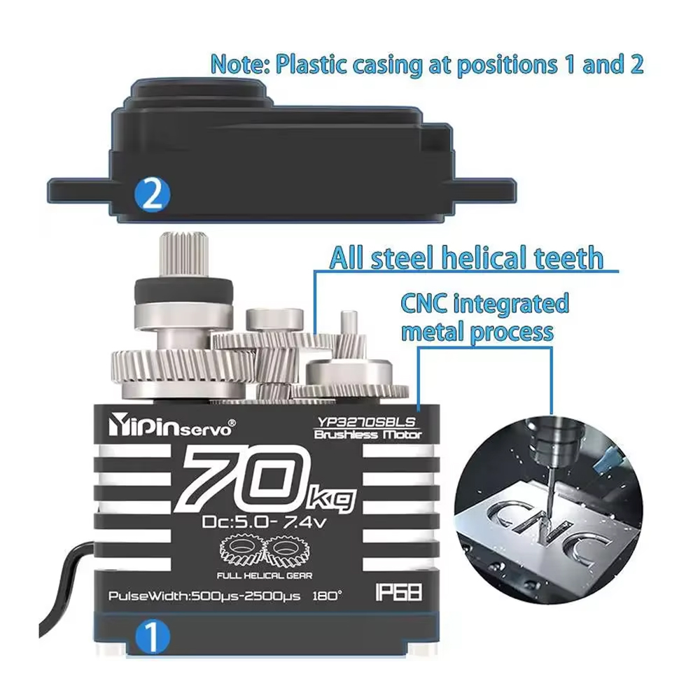 1/2PCS 70KG Large Torque Brush - Rc Hobby Tools ulasan dan harga
