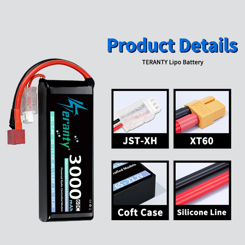 TERANTY 2S 3000mAh Lipo Batter - Rc Hobby Grade Car ulasan dan harga