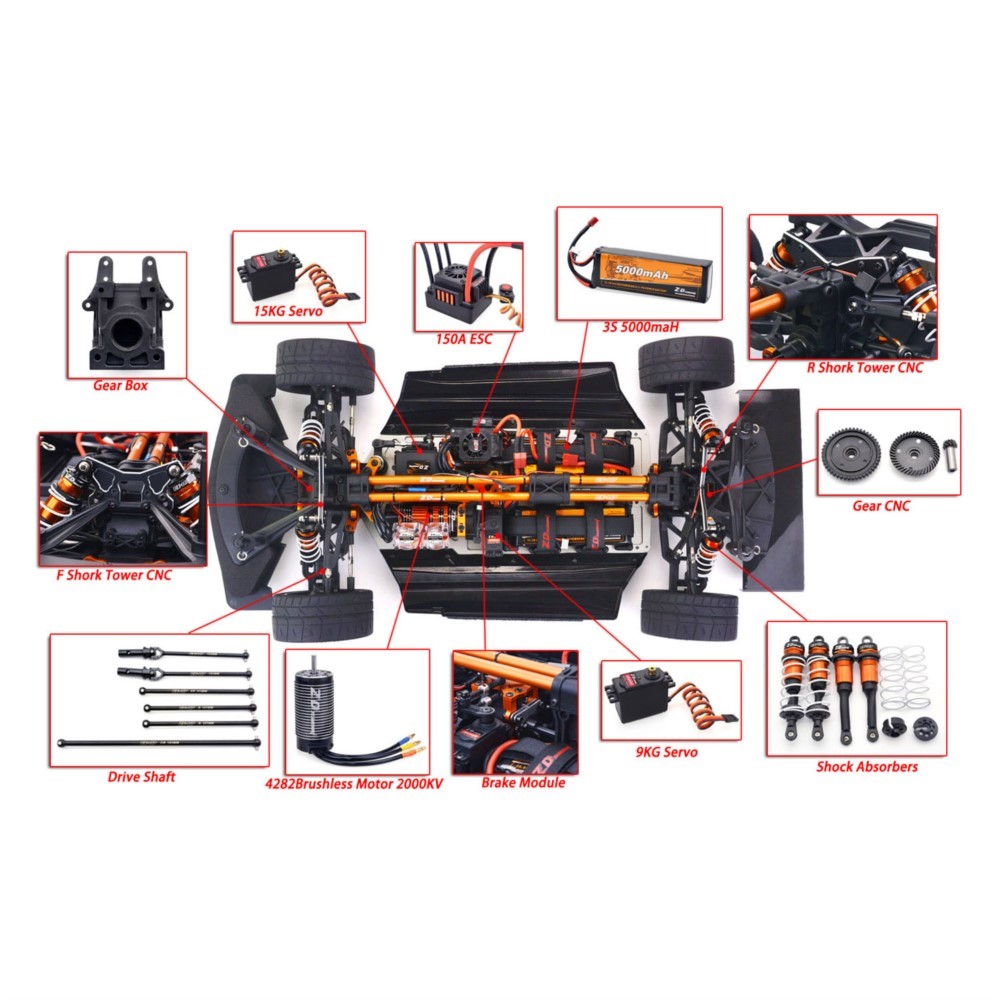 1/7 ZD Racing EX07 RC Sports C - Rc Hobby Grade Car ulasan dan harga