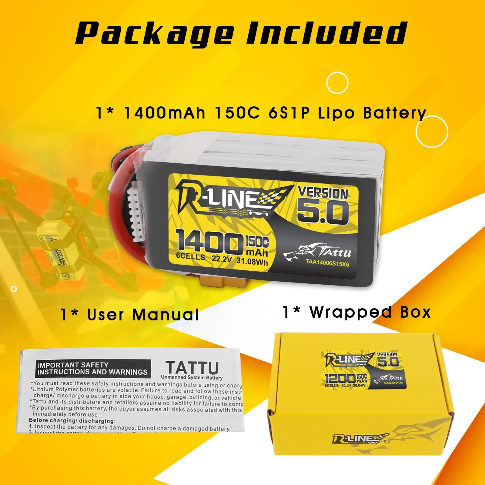Tattu R-Line 1200mAh 1400mAh 6 - Rc Hobbyking ulasan dan harga