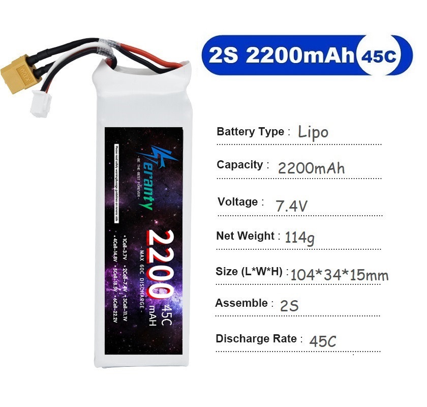 2PCS 7.4V Lipo 2S Battery 1500 - Rc Hobby Grade Car ulasan dan harga