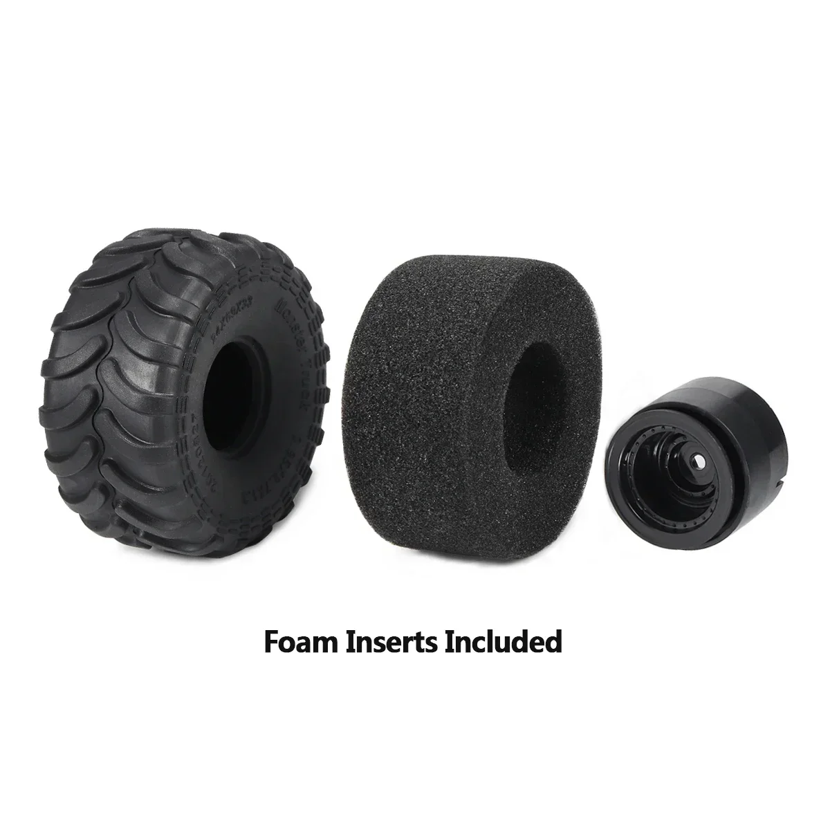 4pcs Monster Truck Tires with  - Rc Tire Foam Insert ulasan dan harga